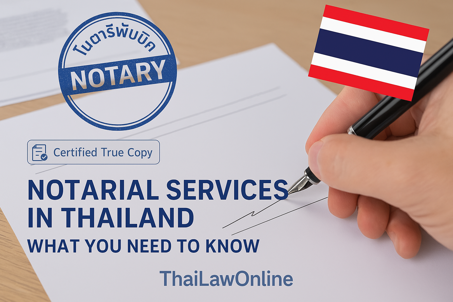 Lawyer performing Notary services in Thailand