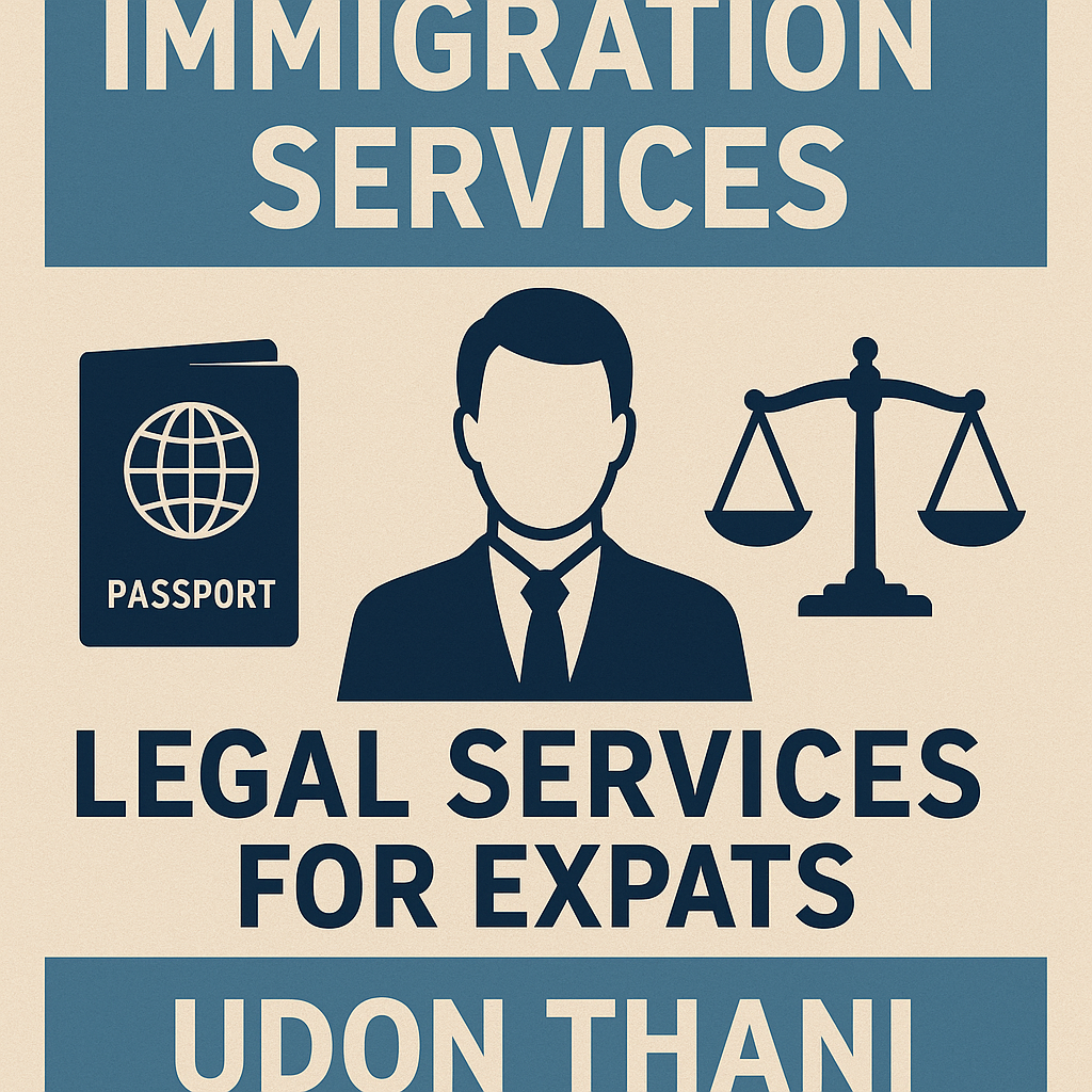 Immigration and legal services for expats by Udon Thani lawyer, including help with visas, Thai law, and local legal support.