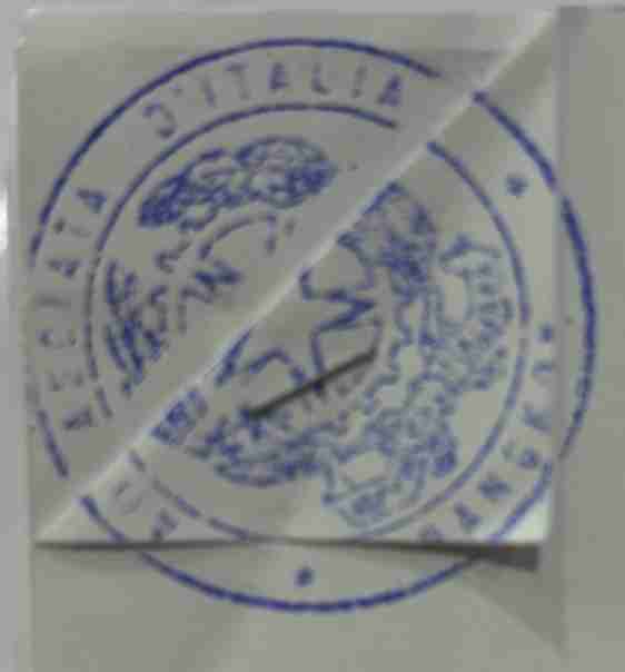 This is an example of the Italian Embassy seal for marriage documents in Thailand