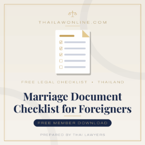 Free marriage document checklist for foreigners marrying in Thailand – required papers for legal Thai marriage registration
