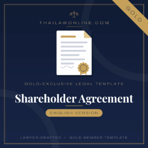 Shareholder agreement template for Thailand – English contract for Thai limited company shareholders and foreign investors